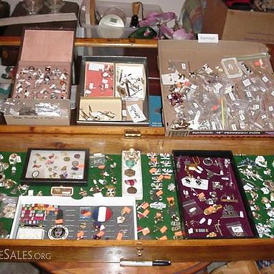 Photo of some of the Jewelry.  Other listed items are packed in boxes, so pictures are not available.  