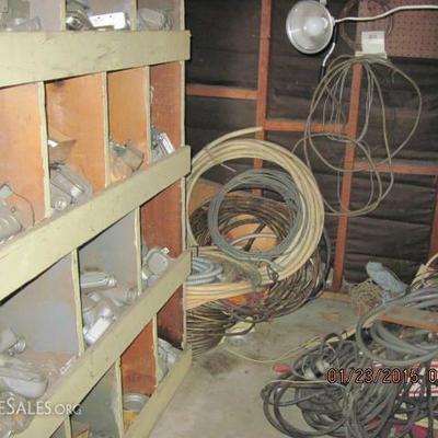hardware, wire, plumbing, electrical supplies