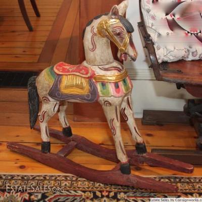 Antique rocking horse