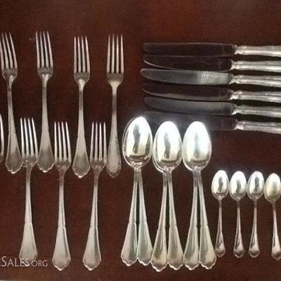 800 Silver 5 pc place settings for six