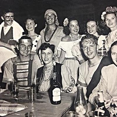Life of the Party c. 1945: Soon to be Air Force Colonel Harold Goodlad (center) with his adoring wife (right).