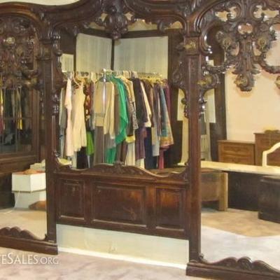  Antique Carved Wall Mirror