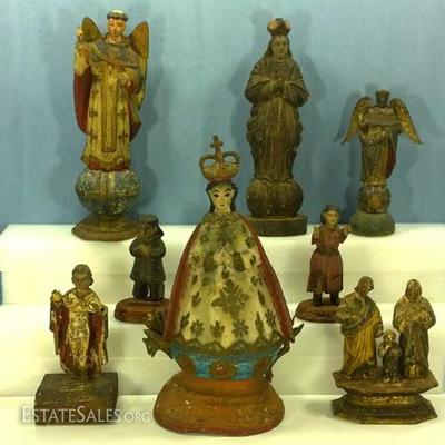 18th and 19th Century Hand Carved and Painted Filipino Santos Figures