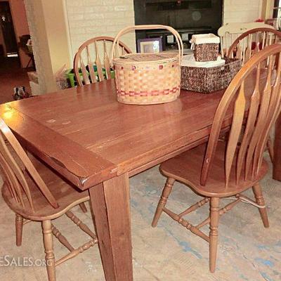 Rustic oak dining set