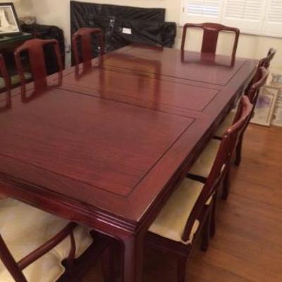 Rosewood dining table and chairs -- handmade in China