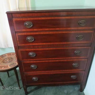 Tall Dresser and Round-Top Table