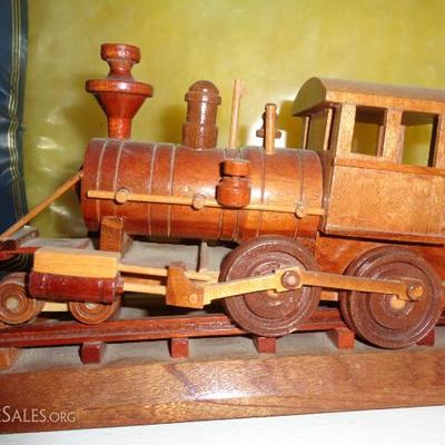 handmade wooden train