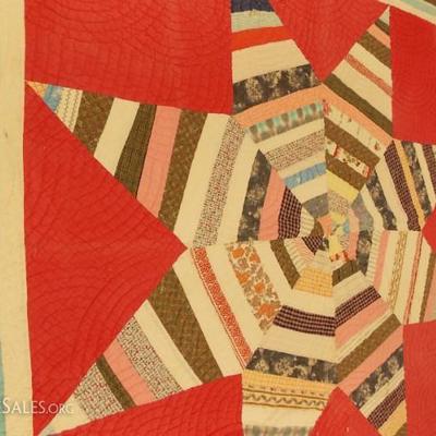 Colorful patchwork quilt - handstitched.