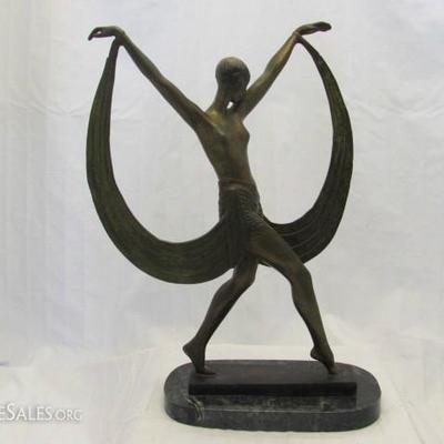Pierre Le Faguays Art Deco Bronze Sculpture Signed Fayral
