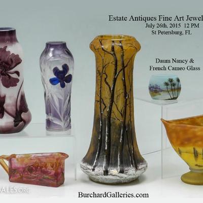 Daum Nancy French Cameo Glass, Henri Muller and Moser