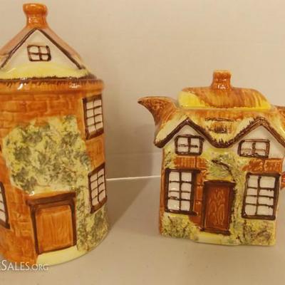 Several pieces of collectible Cottage Ware