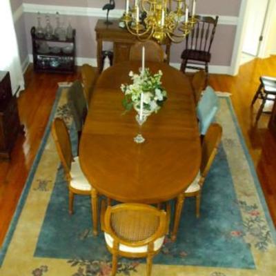 Thomasville dining table $350 and 6 chairs $350