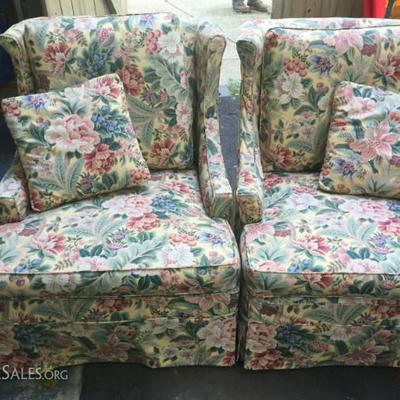 Pair of matching arm chairs.