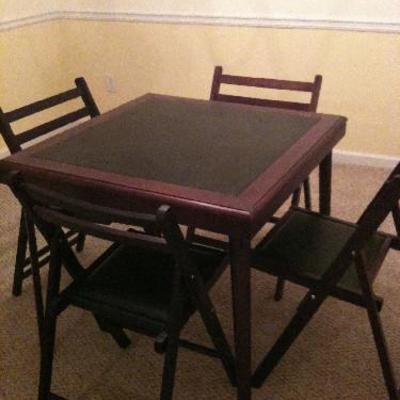 Folding table and chairs