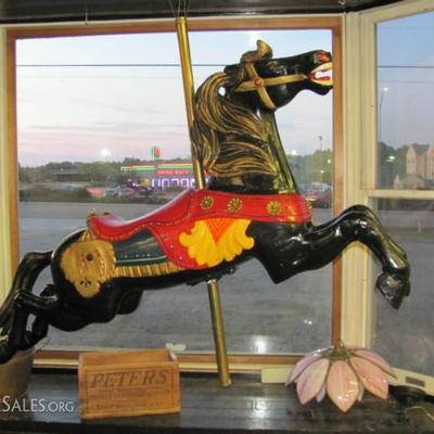 Authentice Vintage Wood Carnival  Carousel Horse