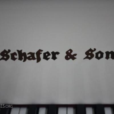 A25#1 Schafer Sons 1985 Baby Grand Piano 5â€™1â€™â€™ Model SS-51 White Laquer Condition of 9 #859156