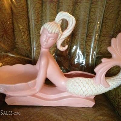 vintage Haeger mermaid planter/soap dish
