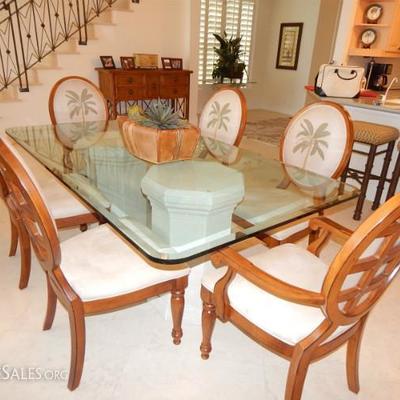 Tommy Bahama Glass Top Dinning Set