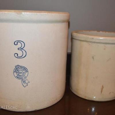 #3 buckeye pottery company crock