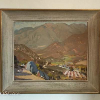 Highly acclaimed San Diego artist Alfred Mitchell; frame size 12-3/4" x 10-3/4"; art size 8 x 10