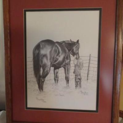 Numbered Horse Print