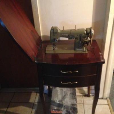 Vintage Necchi sewing machine table