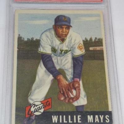 1953 Topps Willie Mays #244 baseball card in trading card case PSA Sports-FR/1.5 /24660562