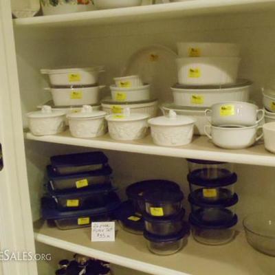 Corningware dishes and casseroles 