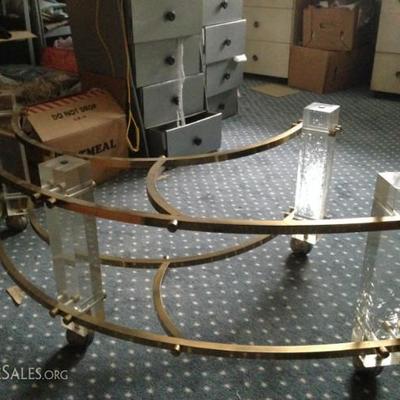 Frame for brass and glass coffee table