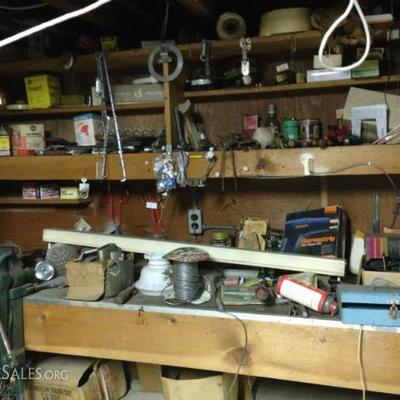 Gentleman's workbench, packed with smalls