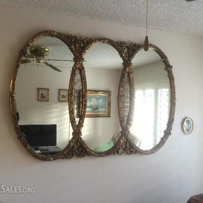 Gilt wall mirror