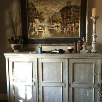 PAINTING & CABINET SOLD...