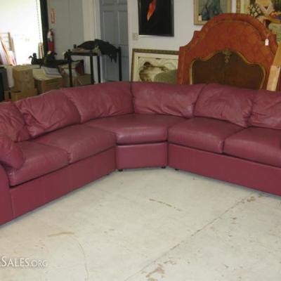 Custom Leather Sectional