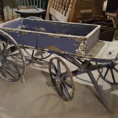 Gorgeous antique children's buckboard cart wagon
