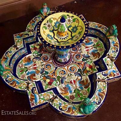 Hand-Glazed Ceramic Tile Fountain/Seville, Spain
