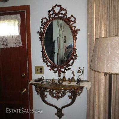 ENTRY MIRROR WITH SHELF TABLE