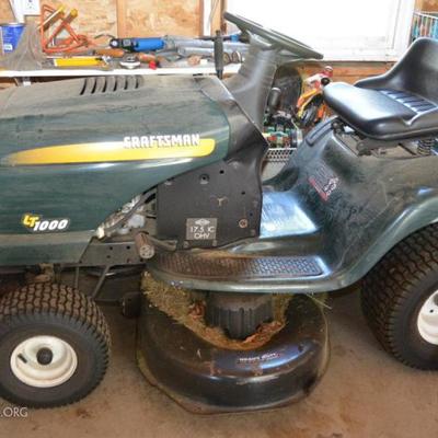 Craftsman Riding Mower with lots of great attachments
