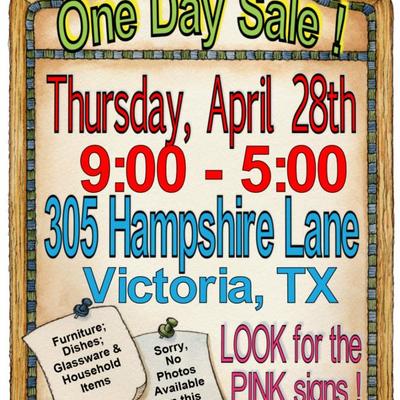ONE DAY SALE !