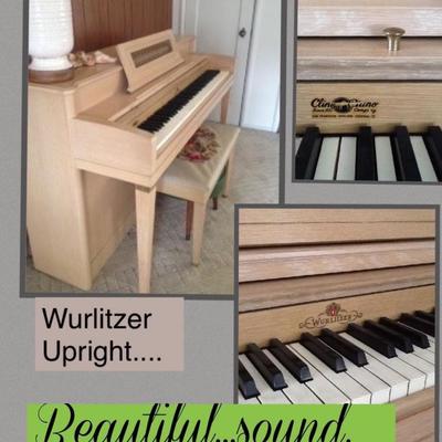 Wurlitzer and needlepoint bench ~ exceptional sound. 
