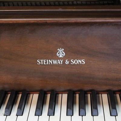 Steinway & Sons Model â€œSâ€ 5â€™1â€ 1939 Mahogany Baby Grand Piano #295493 Front 
Legs on both sides have chipâ€™s, a few chips