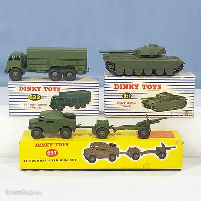Vintage 1950s MIB Dinky Toys - Military Vehicle Sets
