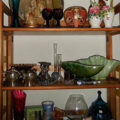 Hopi Vase, Potterym China, Glass, Silver plate