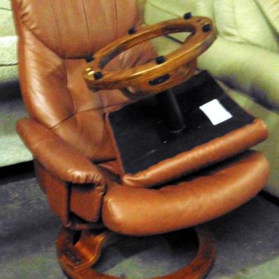 2 Leather Chair with Ottoman