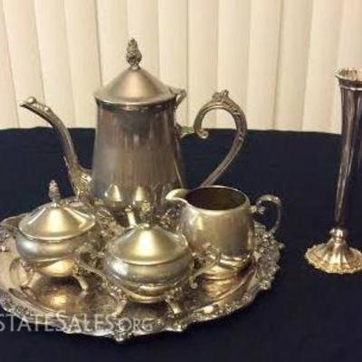 JYR016  Vintage Silver Plated Tea Set