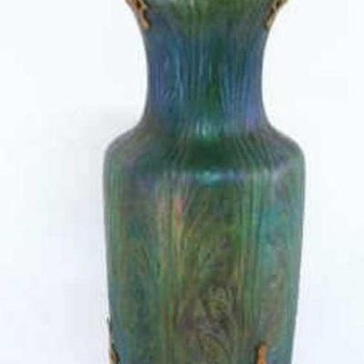 Loetz Style Art Nouveau Glass Vase