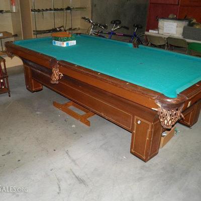 Brunswick Balke Collender Antique Pool Table Jefferson II Model