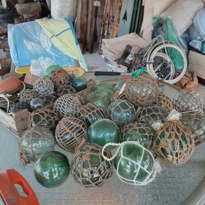 Vintage glass fishing balls