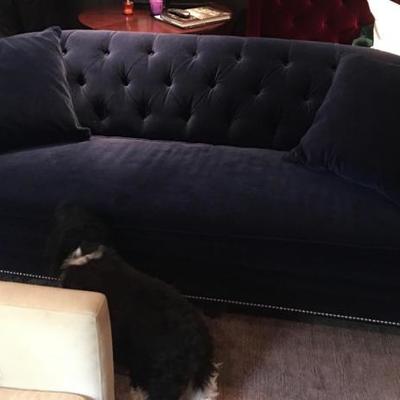 Chesterfield velvet sofa