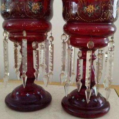 Antique Crystal Decorative Pieces
