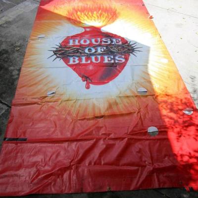 Rare & controversial 40' x 60' Chicago House of Blues Banner